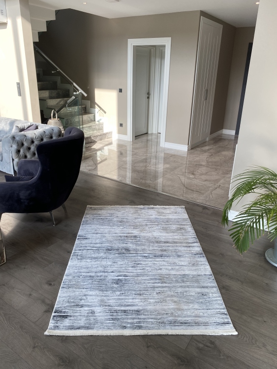 This rug bamboo texture, bringing a natural and organic feel to your home decor .