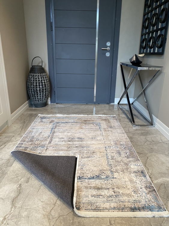 This rug bamboo texture, bringing a natural and organic feel to your home decor .