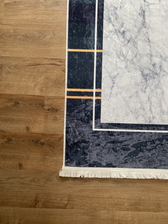 This printed velvet cloth weaving base rug has a soft texture, and a bold and stylish design