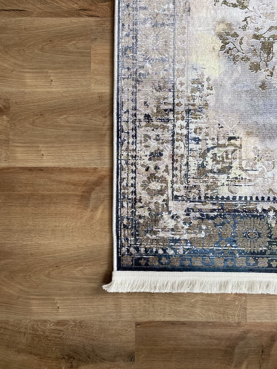 This printed velvet cloth weaving base rug has a soft texture, and a bold and stylish design