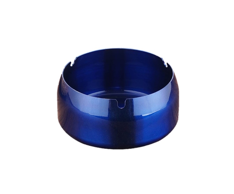Stainless Steel Round Cigarettes Ashtray - Assorted Colors 