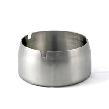 Stainless Steel Round Cigarettes Ashtray - Assorted Colors 