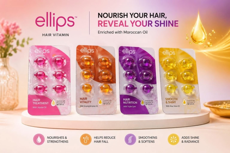 كبسولات فيتامين للشعر Ellips Hair Vitamin Shiny Black Blister