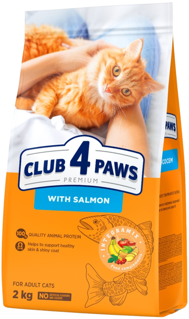 Club 4 Paws - Dry Food for Cats with salmon  Flavor, for  Adult Cats 