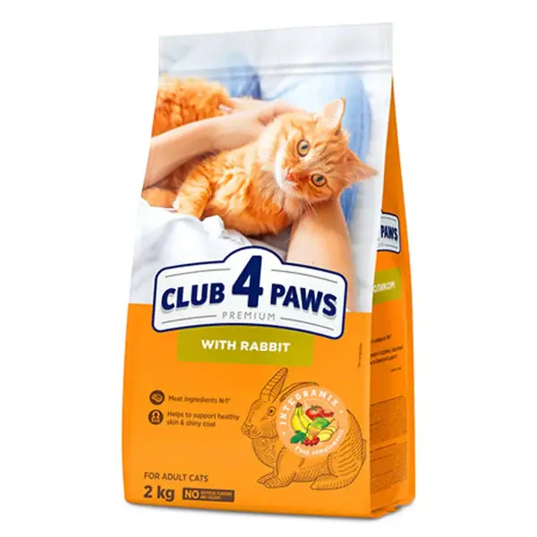 Club 4 Paws - Dry Food for Cats with  Rabbit Flavor, for  Adult Cats 