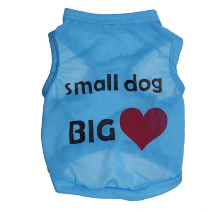 سترة صيفية للكلاب الصغيرة بتصميم "Small Dog Big Heart"
