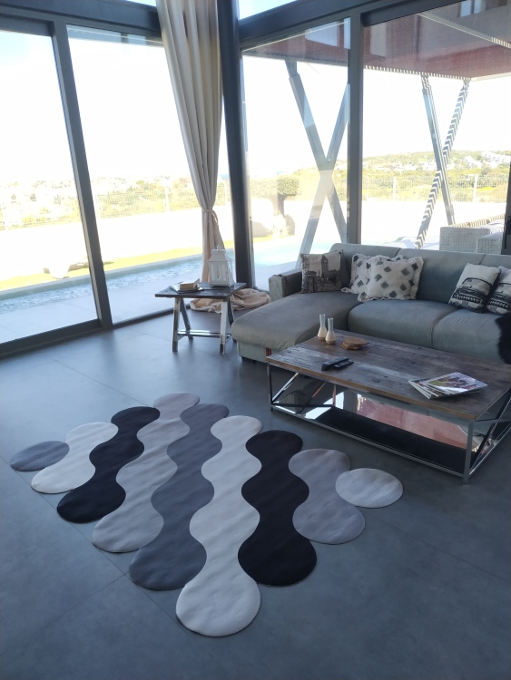 Printed velvet rug