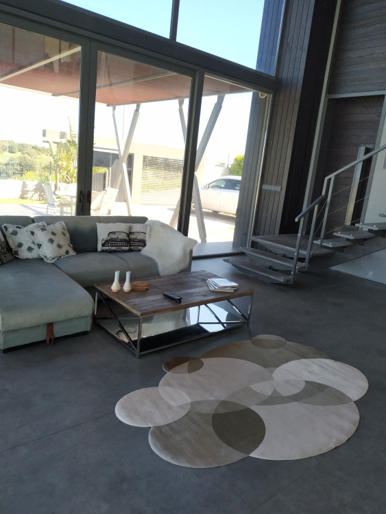 Printed velvet rug