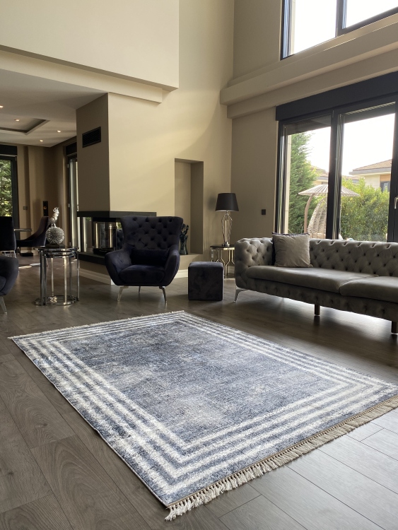 Printed velvet rug