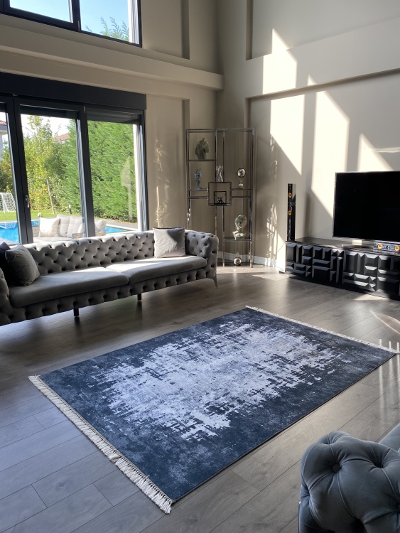 Printed velvet rug