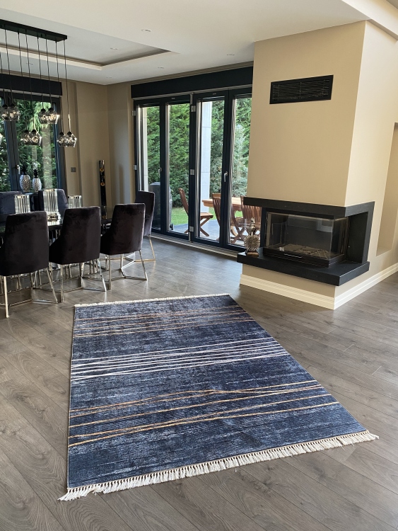 Printed velvet rug