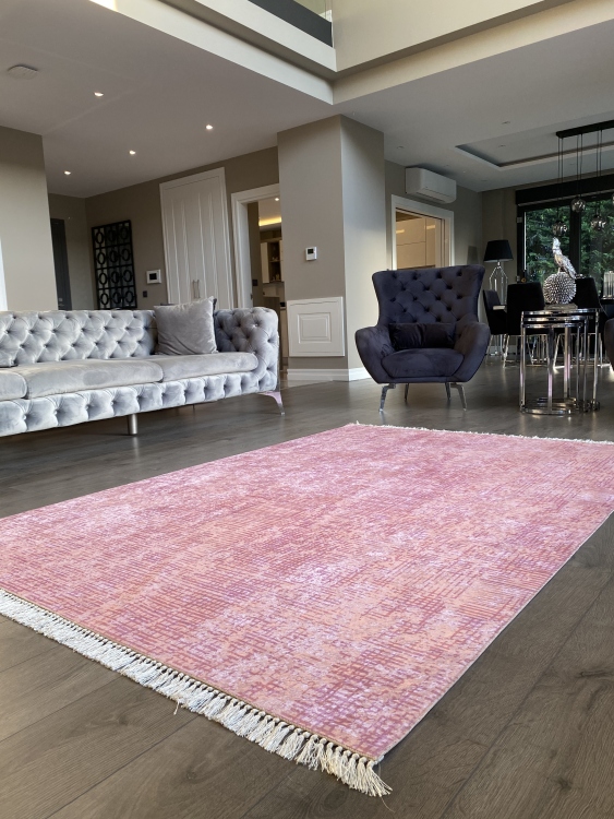 Printed velvet rug