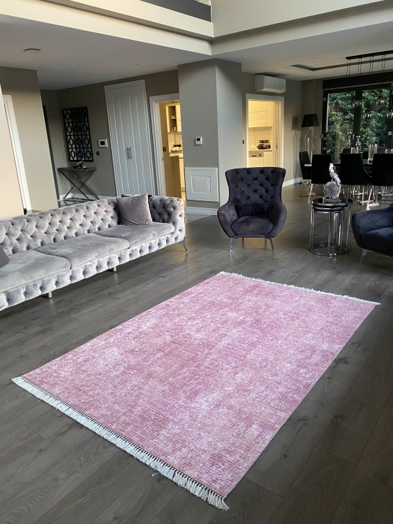 Printed velvet rug