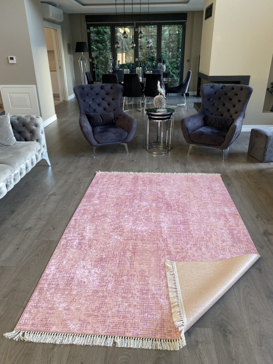 Printed velvet rug