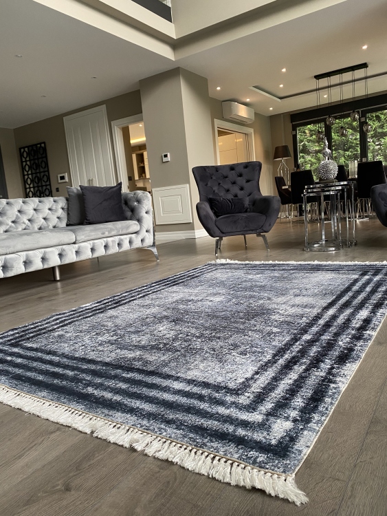 Printed velvet rug