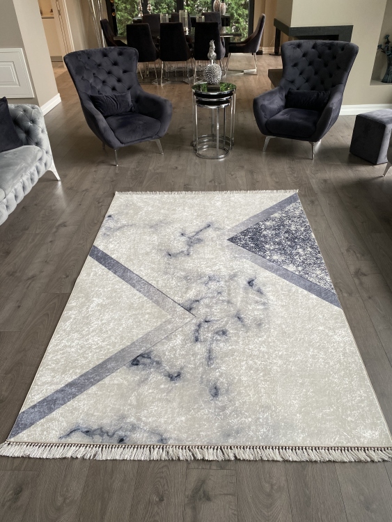 Printed velvet rug