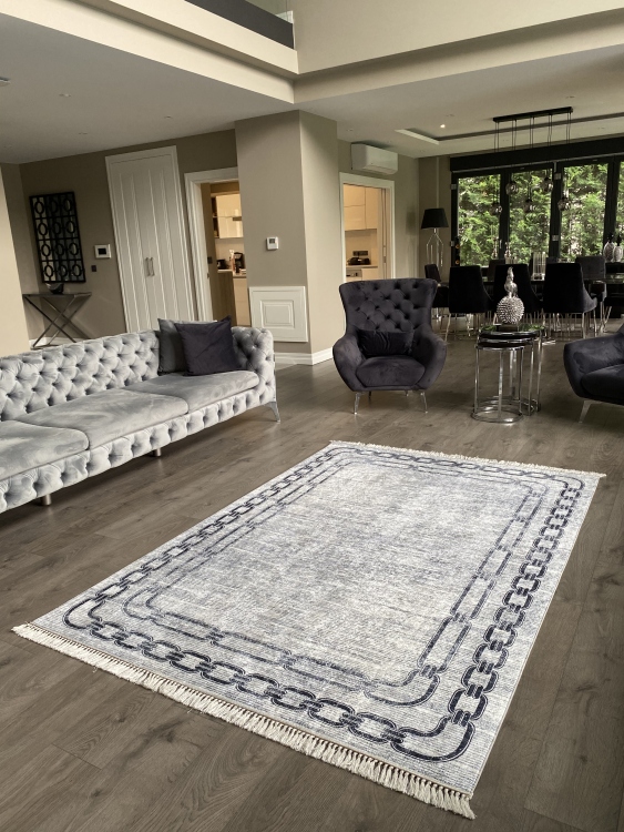 Printed velvet rug