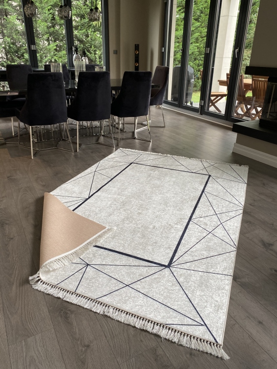 Printed velvet rug