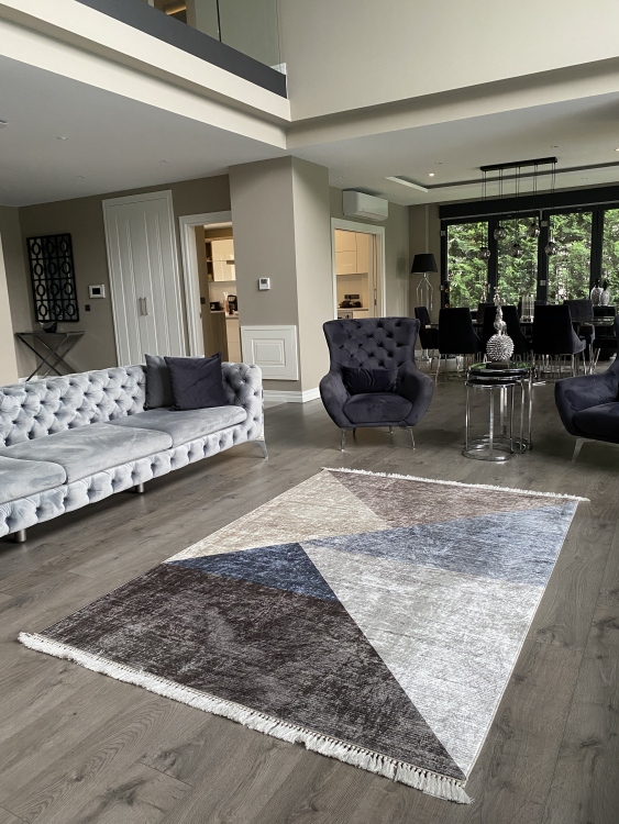 Printed velvet rug
