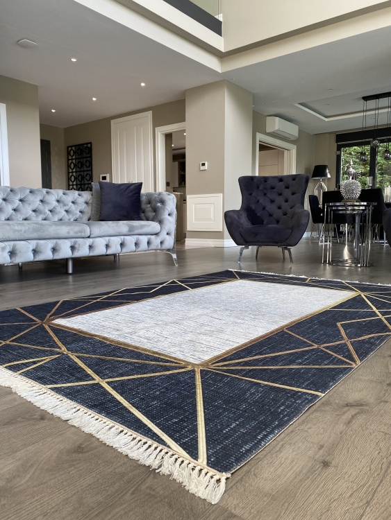 Printed velvet rug