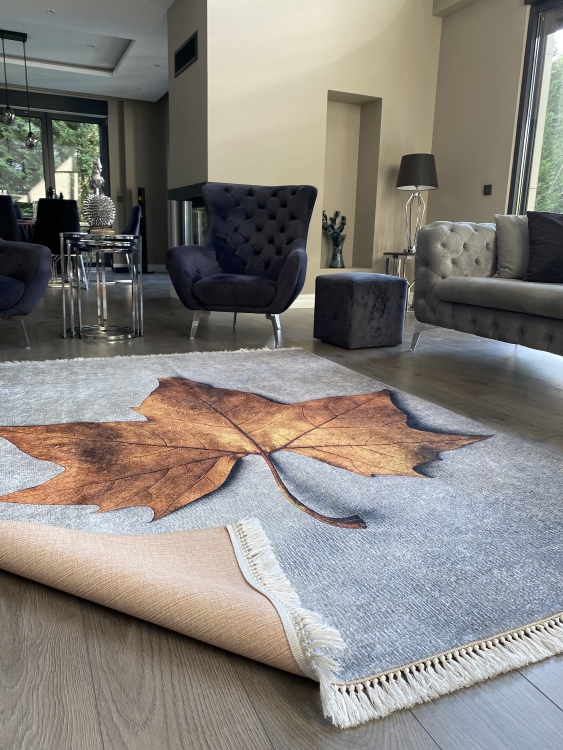 Printed velvet rug