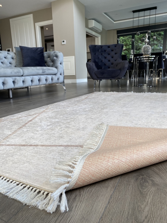 Printed velvet rug