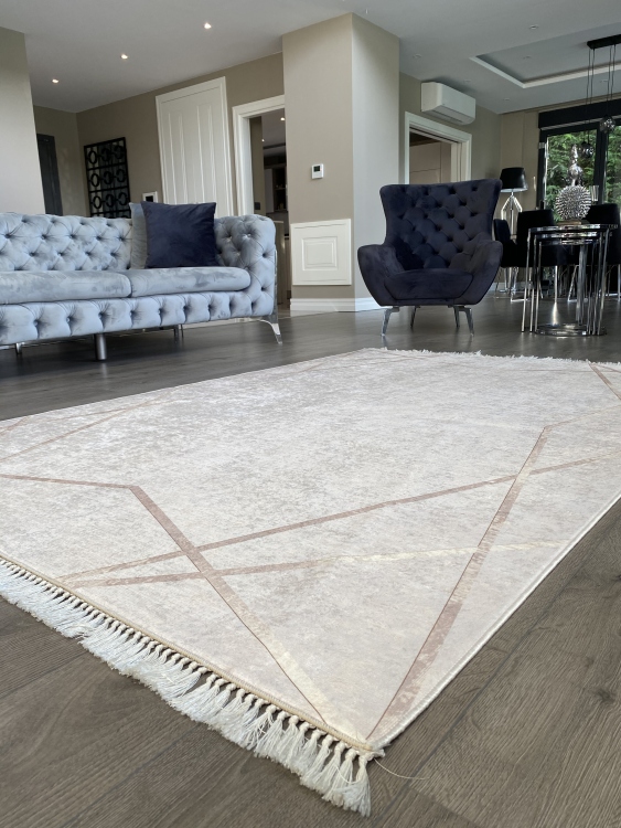 Printed velvet rug