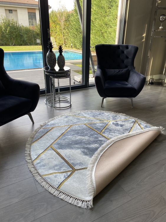 Printed velvet rug
