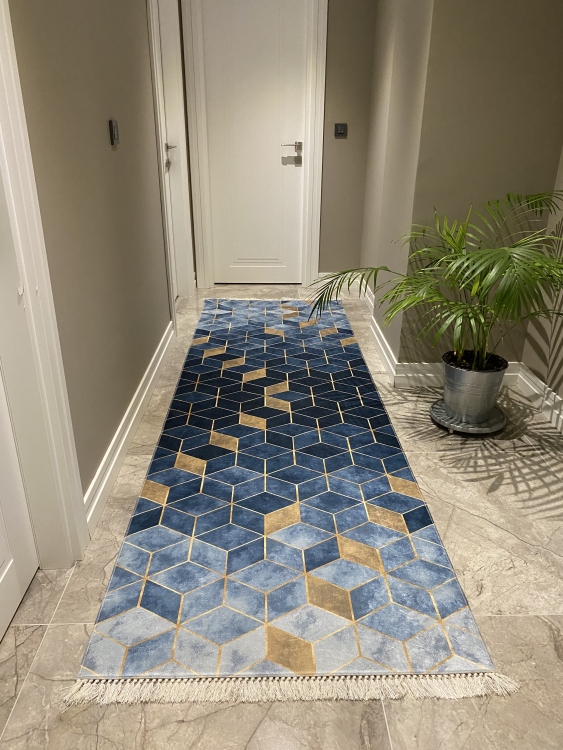 Printed velvet rug