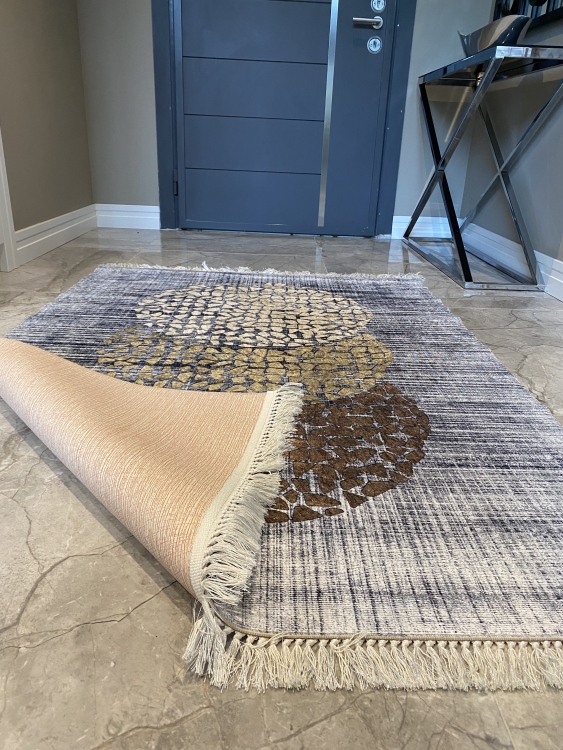 Printed velvet rug