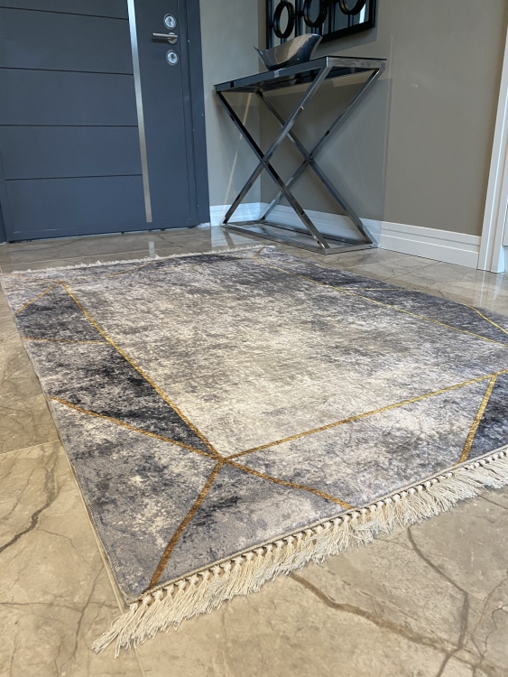 Printed velvet rug