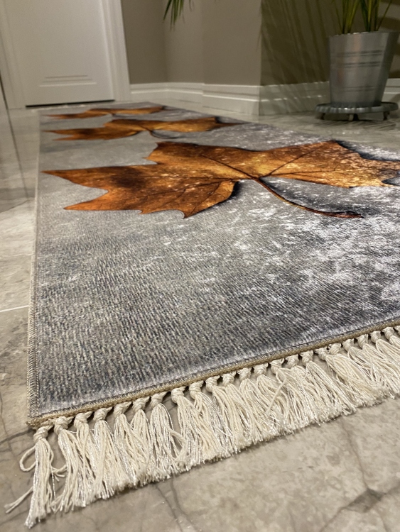 Printed velvet rug