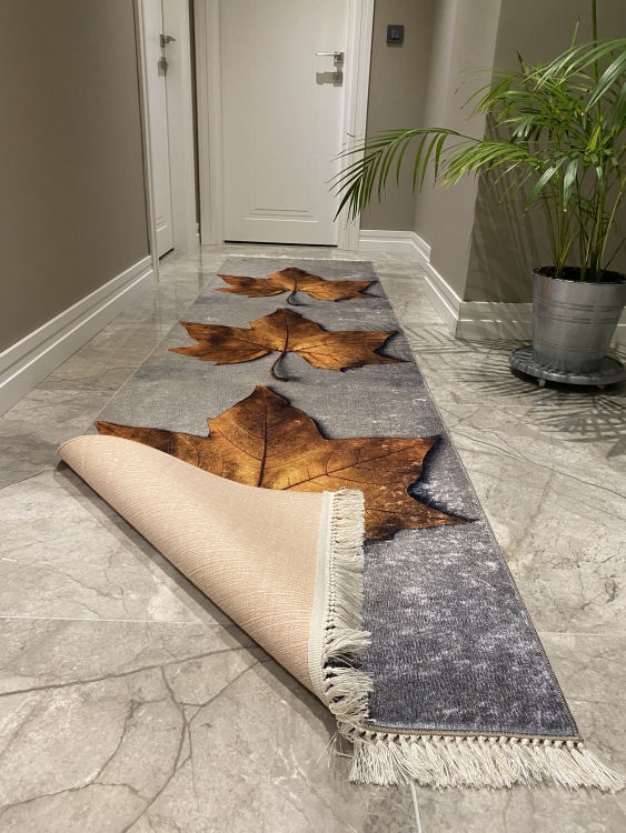 Printed velvet rug