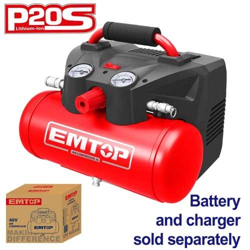 كمبريصة هوا شحن 6 لتر 20V بدون بطارية    ELAR2001 