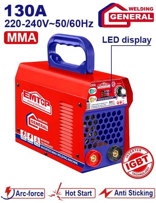 ماكنة لحام الكتروني 130A سلك اللحام منEWDEM13501         (30.2-1.6 MM) 