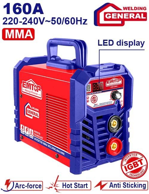 ماكنه لحام الكتروني  160 A  سلك اللحام من EWDEM1651         ( MM1.6-4.0) SUPER