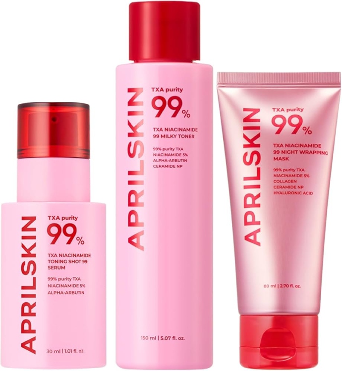 TXA Pink Glow Skincare Set( MASK, TONER, SERUM