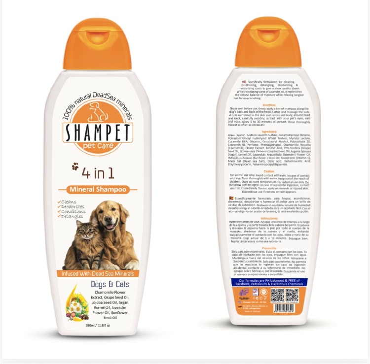 shampet dogs&cats shmpoo 4in1