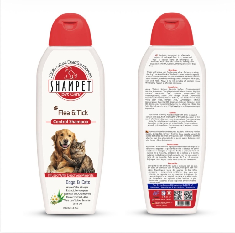 shampet dog&cats shampoo flea&tick