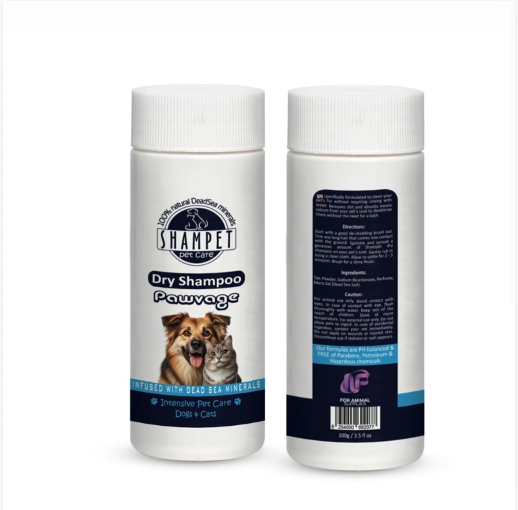 shampet dogs&cats dry shampoo powvage 
