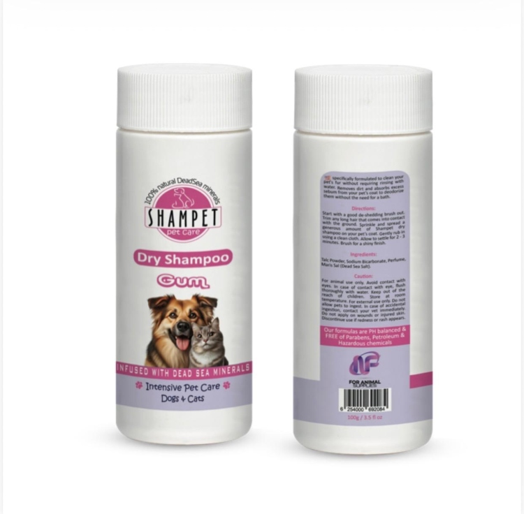 shampet dogs&cats dry shampoo gum