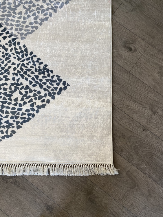 Printed velvet rug