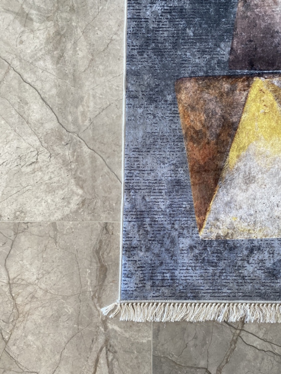 Printed velvet rug
