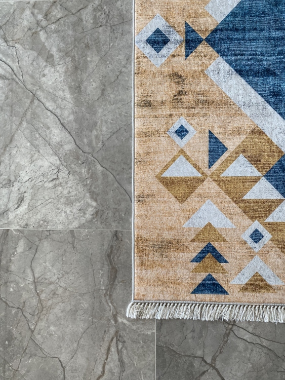 Printed velvet rug