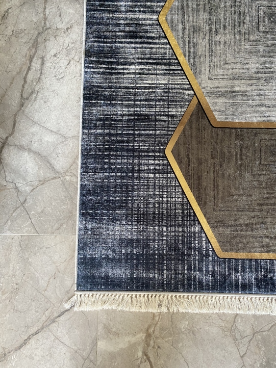 Printed velvet rug