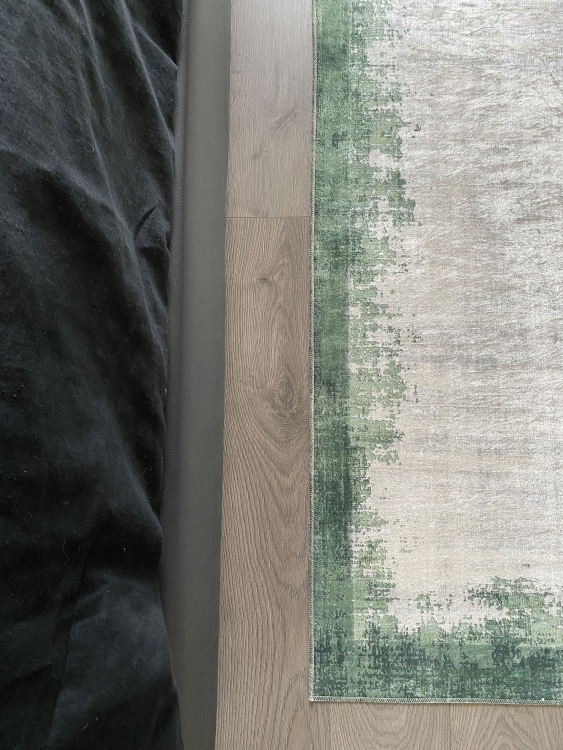 Printed velvet rug