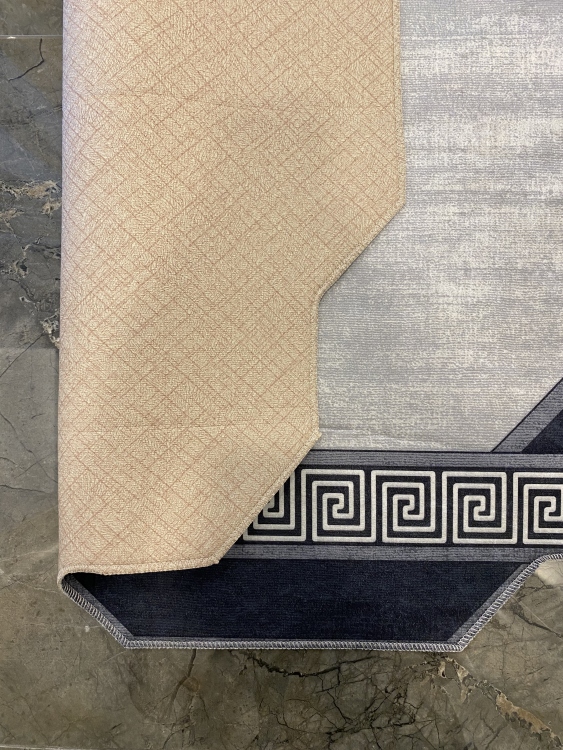 Printed velvet rug