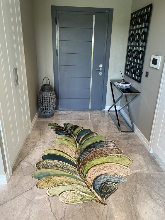 Experience the ultimate comfort and safety with our leather base non-slip rug.