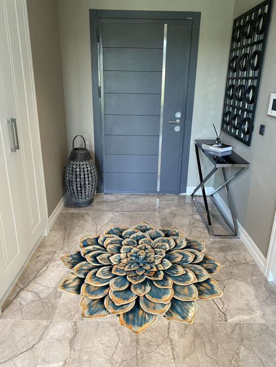 Experience the ultimate comfort and safety with our leather base non-slip rug.