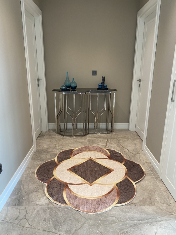 Experience the ultimate comfort and safety with our leather base non-slip rug.